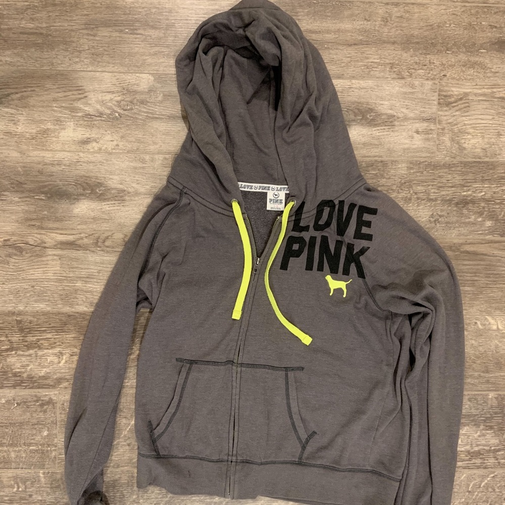 PINK VS Gray Zip Up Hoodie